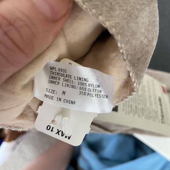 Vintage 80s Deadstock NWT Tan Nubuck (Suede) Thinsulate Women's Driving Gloves - - Picture 5 of 9